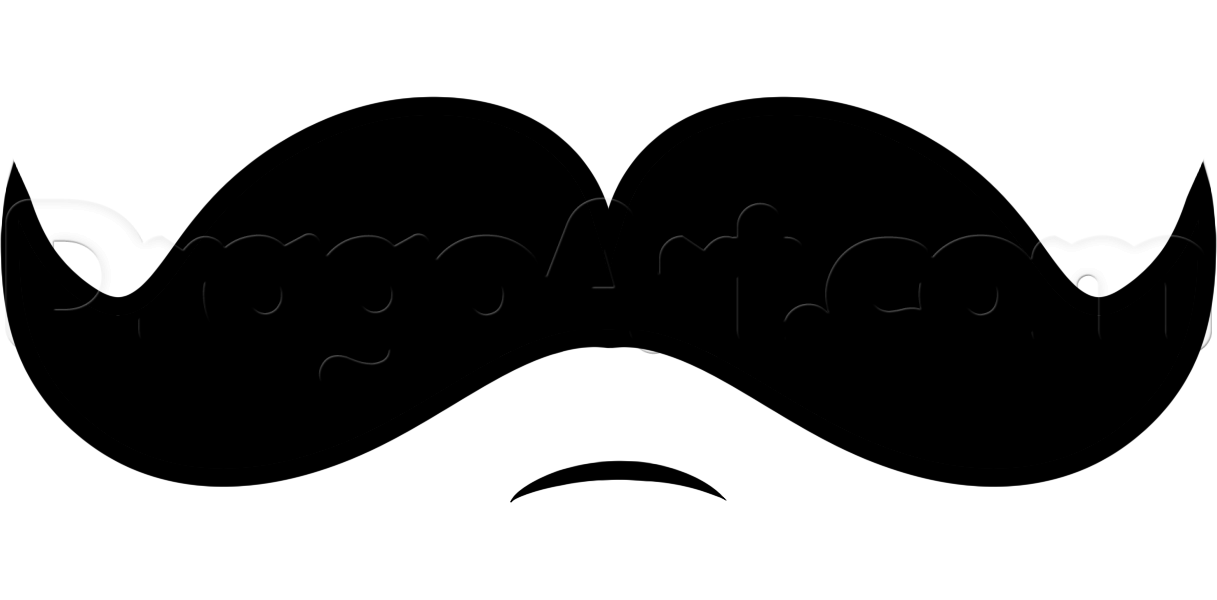 1217x600 How To Draw A Mustache, Step