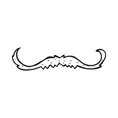 235x235 Line Drawing Cartoon Mustache Free Image