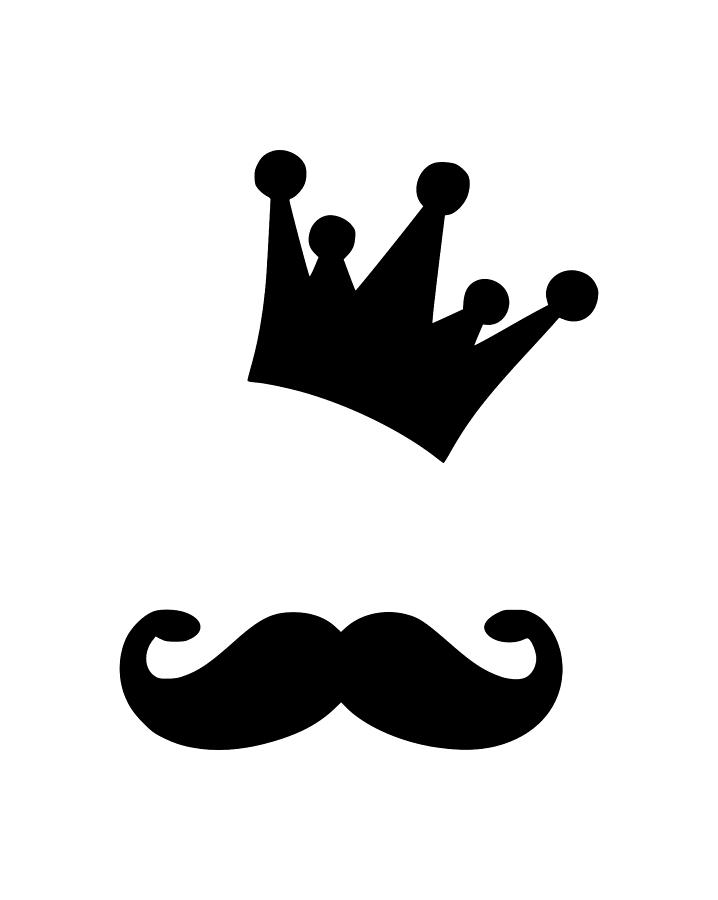 718x900 Mustache Crown Digital Art
