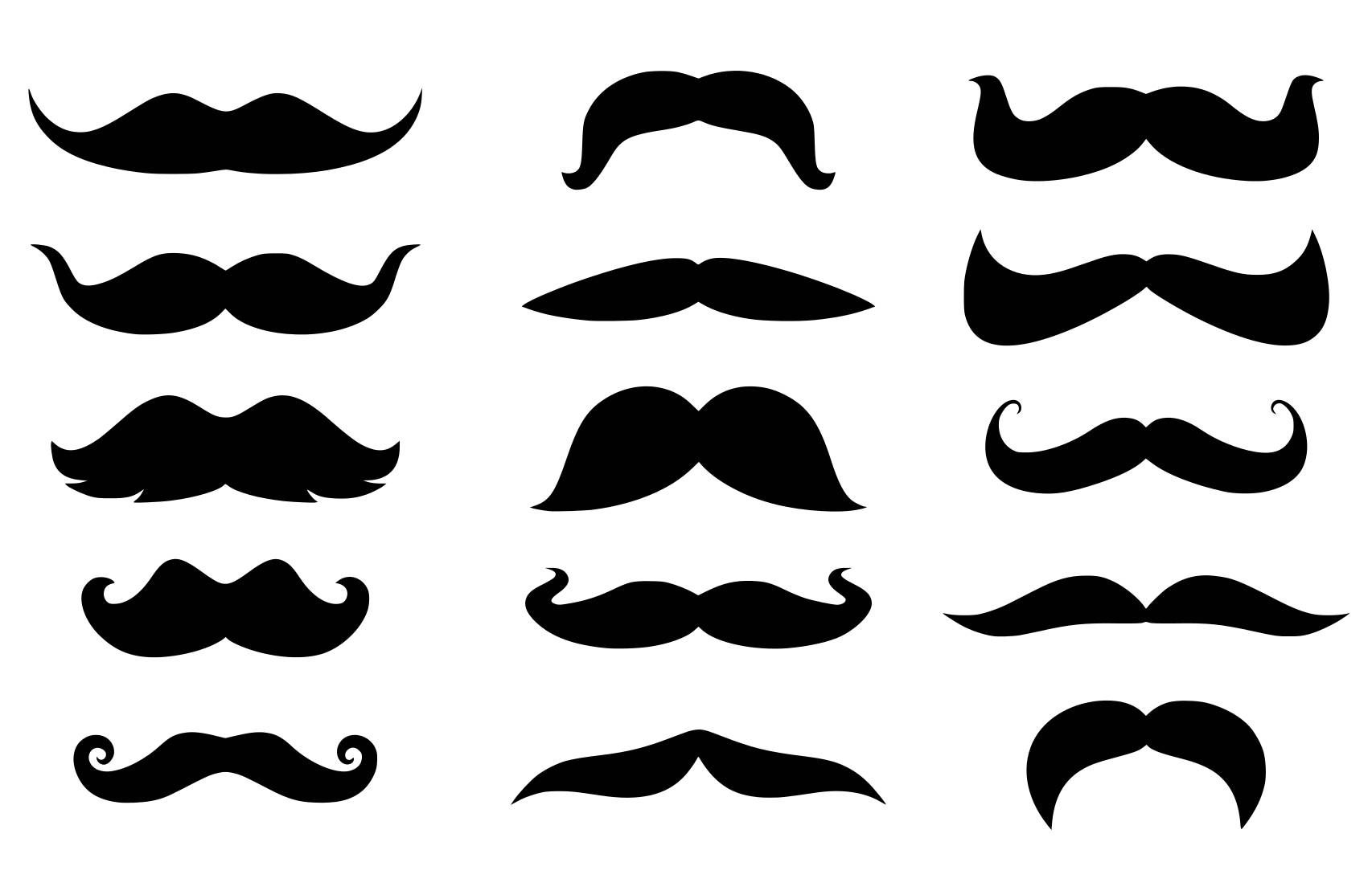 1706x1114 Mustache Pack In Decals Moustache, Types Of Mustaches