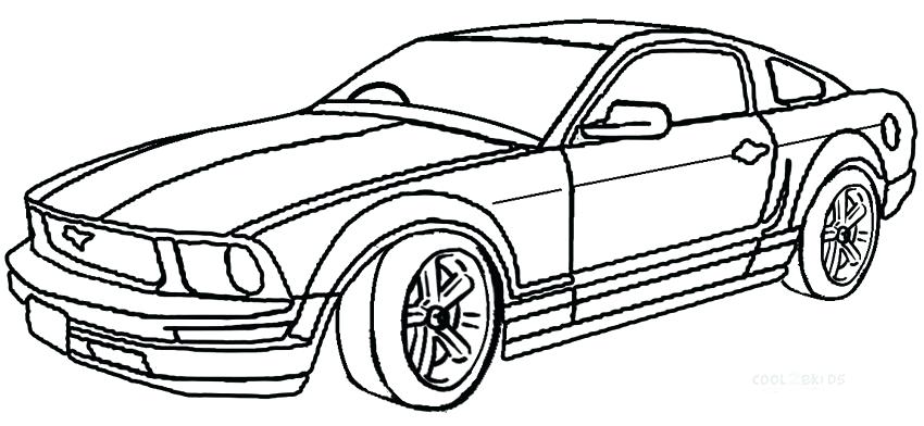 850x392 Ford Mustang Drawing At Free For Personal Use Coloring Pages Home