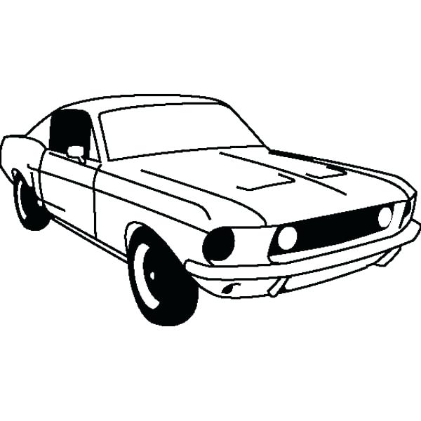 600x600 Mustang Gt Coloring Pages Cars Printable Car Ford Drawing Acnee