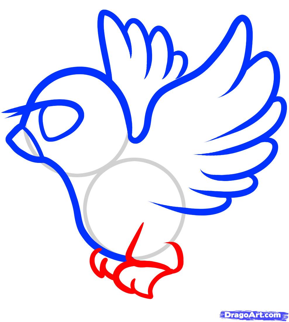 988x1101 How To Draw A Little Pigeon To The Child With A Pencil Step