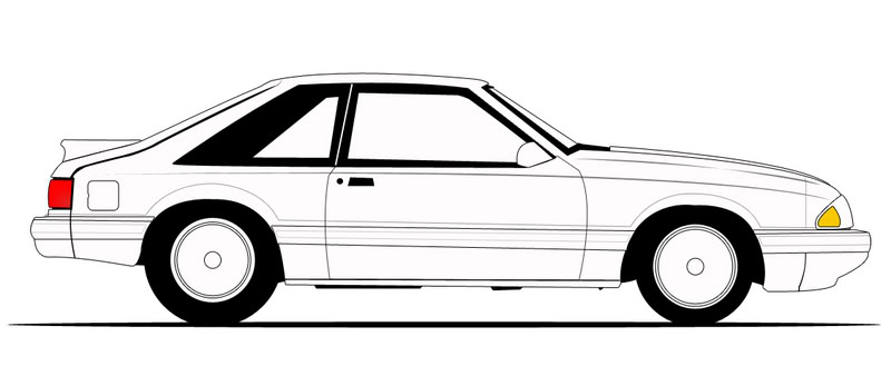 800x347 Huge Collection Of 'fox Body Mustang Drawing' Download More Than