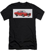150x180 Mustang Gt Red Classic Car, Handmade Drawing, Gift For Man