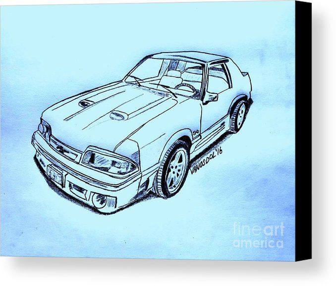 678x577 Amazing Graphite Pencil Sketched Art Ford Mustang Gt