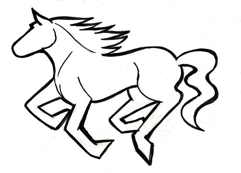 807x581 How To Draw A Mustang Horse Group With Items