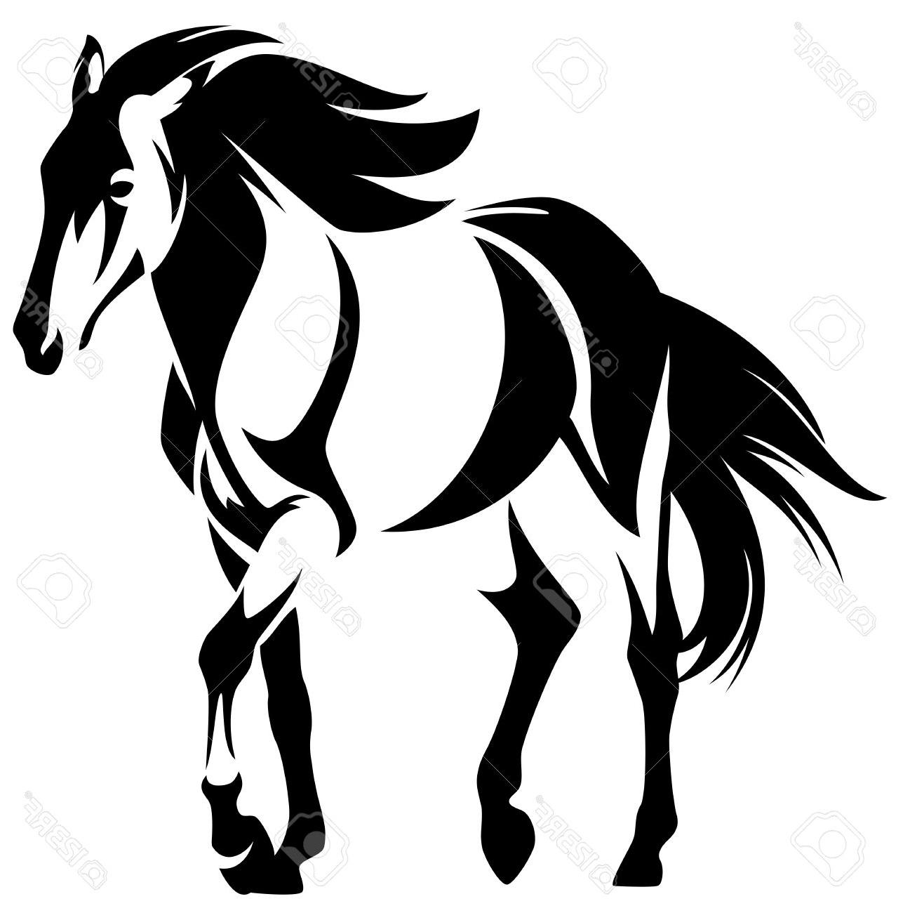 1287x1300 Best Hd Black Mustang Horse Vector Photos Free Vector Art