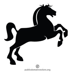 300x300 Running Horse Silhouette Clip Art Free