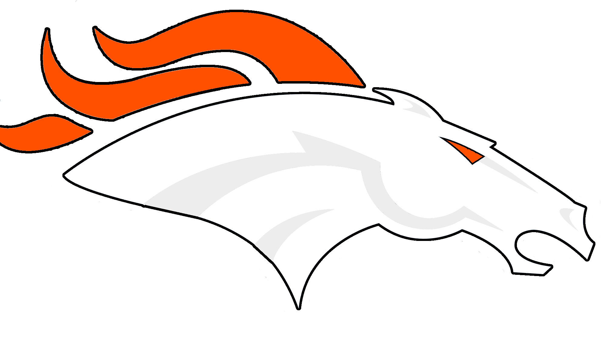 2000x1163 Huge Collection Of 'broncos Logo Drawing' Download More Than