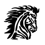 190x190 Mustang Horse Logo Drawing Free Image