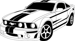 300x166 Drawing Mustang Outline Transparent Png Clipart Free Download