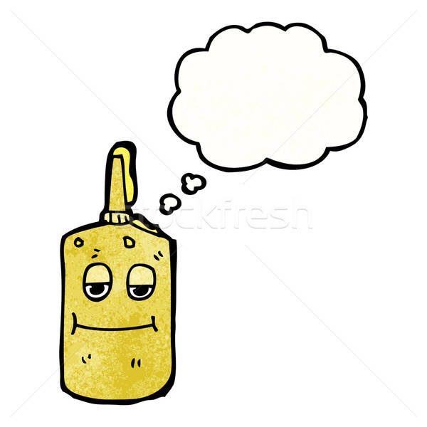 600x600 Cartoon Mustard Bottle Vector Illustration Lineartestpilot