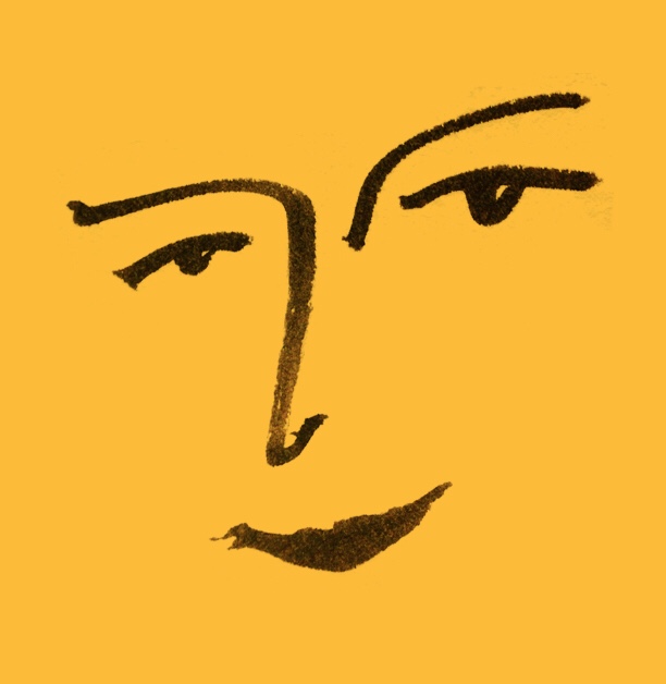 612x628 life drawing matisse face kay ink brush mercedes leon merchesico