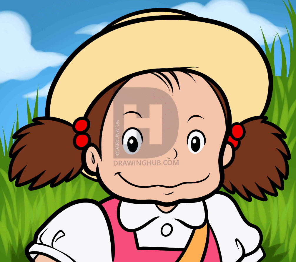 1006x890 How To Draw Mei, My Neighbor Totoro, Step