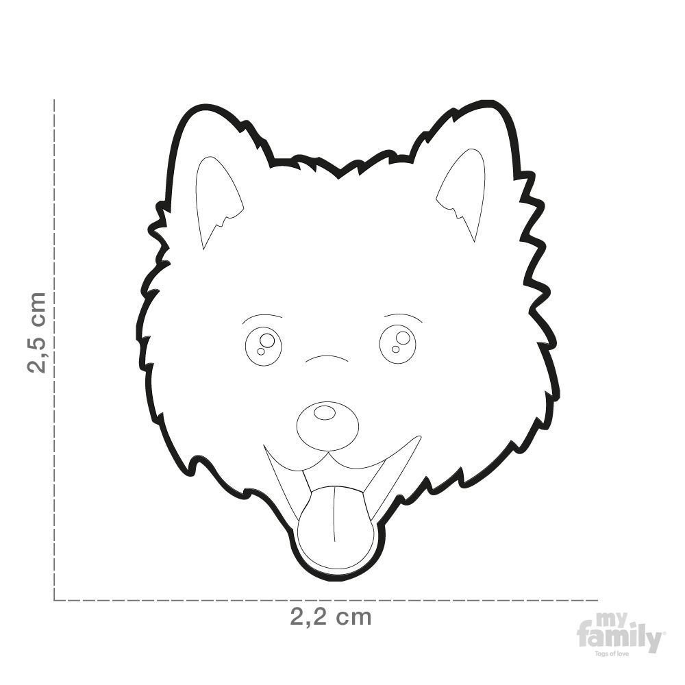 1000x1000 Id Tag For Spitz Dog Myfamily