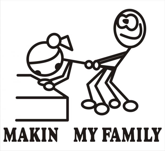 700x638 Making My Family Stick Figure Decal