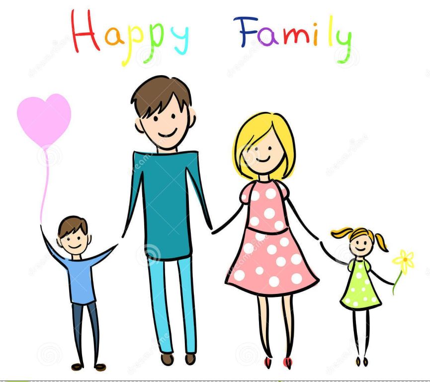 865x768 My Cartoon Family Drawing Share On Facebook Imagefully