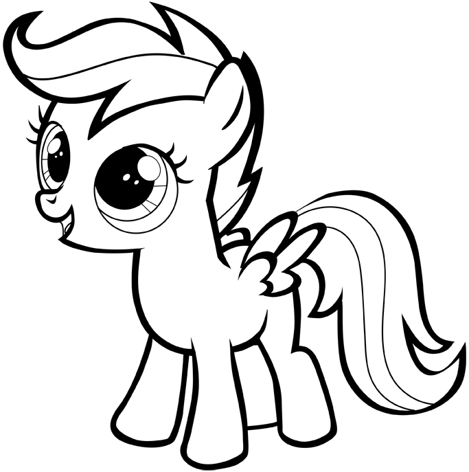 683x687 How To Draw A My Little Pony Easy Step