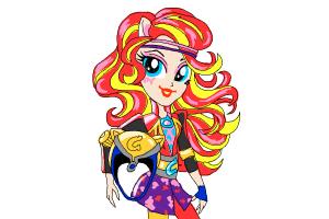 300x200 How To Draw Sunset Shimmer From My Little Pony Equestria Girls