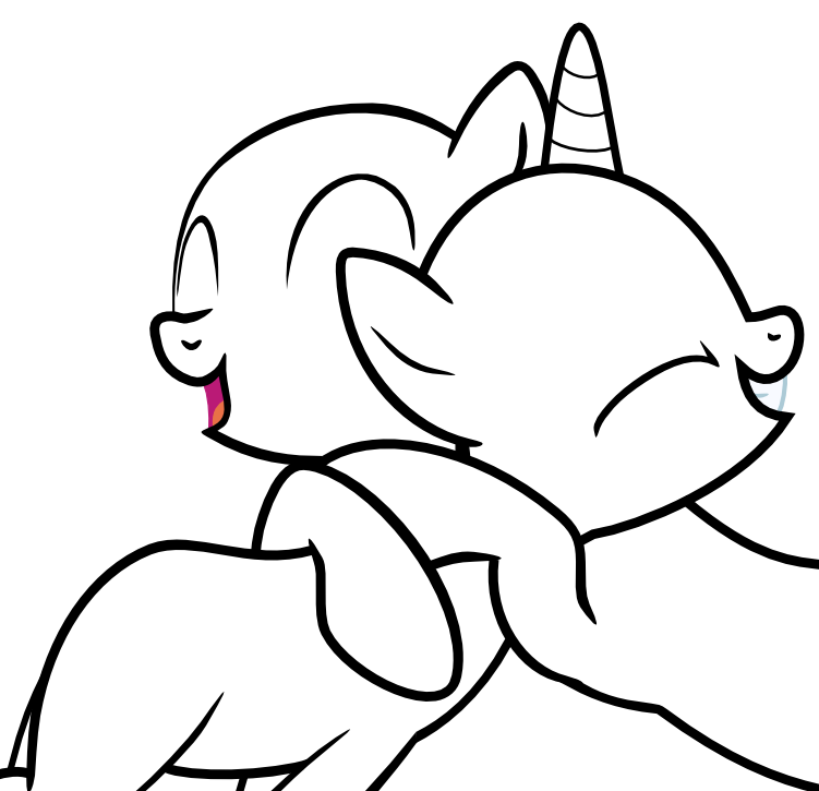 751x725 Pony Hugs Template