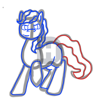 352x372 How To Draw Thor As A Pony, My Little Pony, Step