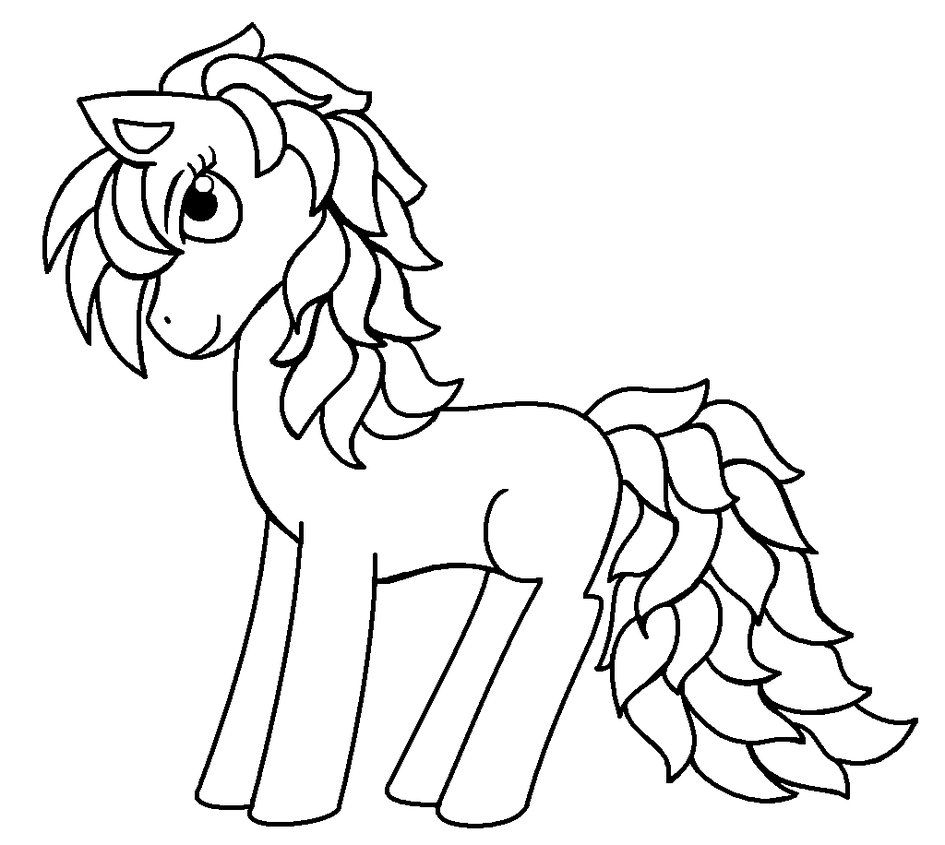 945x845 Pony Drawing Outline For Free Download