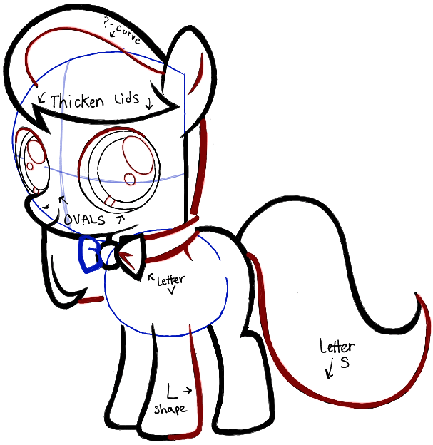 607x624 How To Draw Octavia From My Little Pony In Easy Step