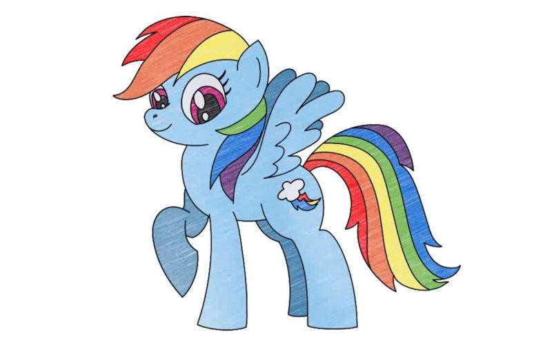 800x500 My Little Pony Drawing Rainbow Dash