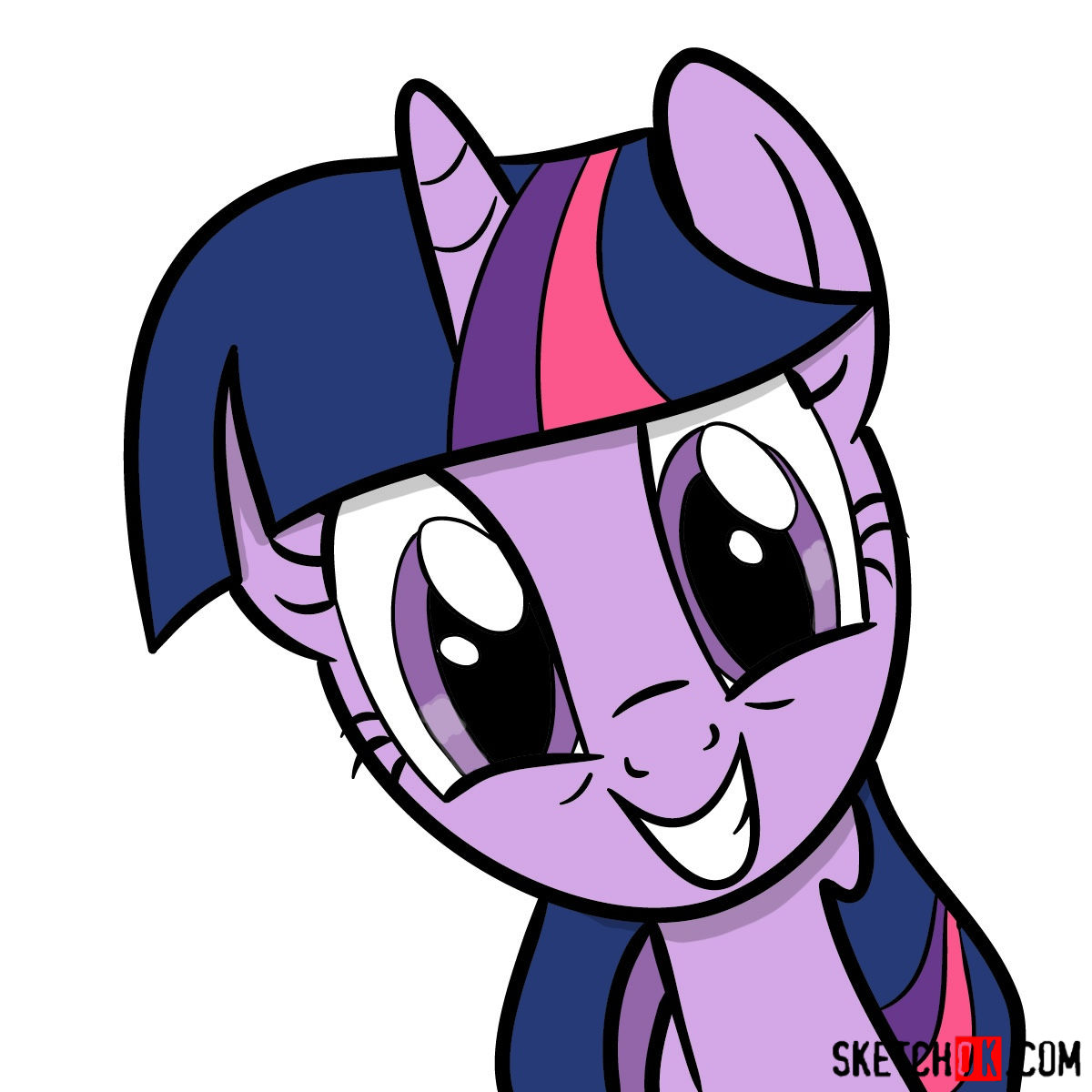 1200x1200 How To Draw Twilight Sparkle Face Mlp