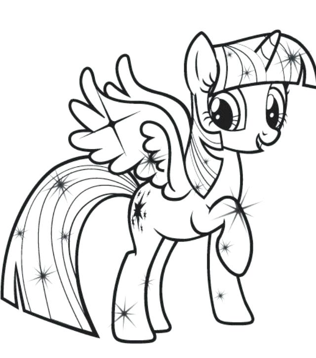 640x725 Twilight Pony Coloring Pages Girls Twilight Sparkle Coloring