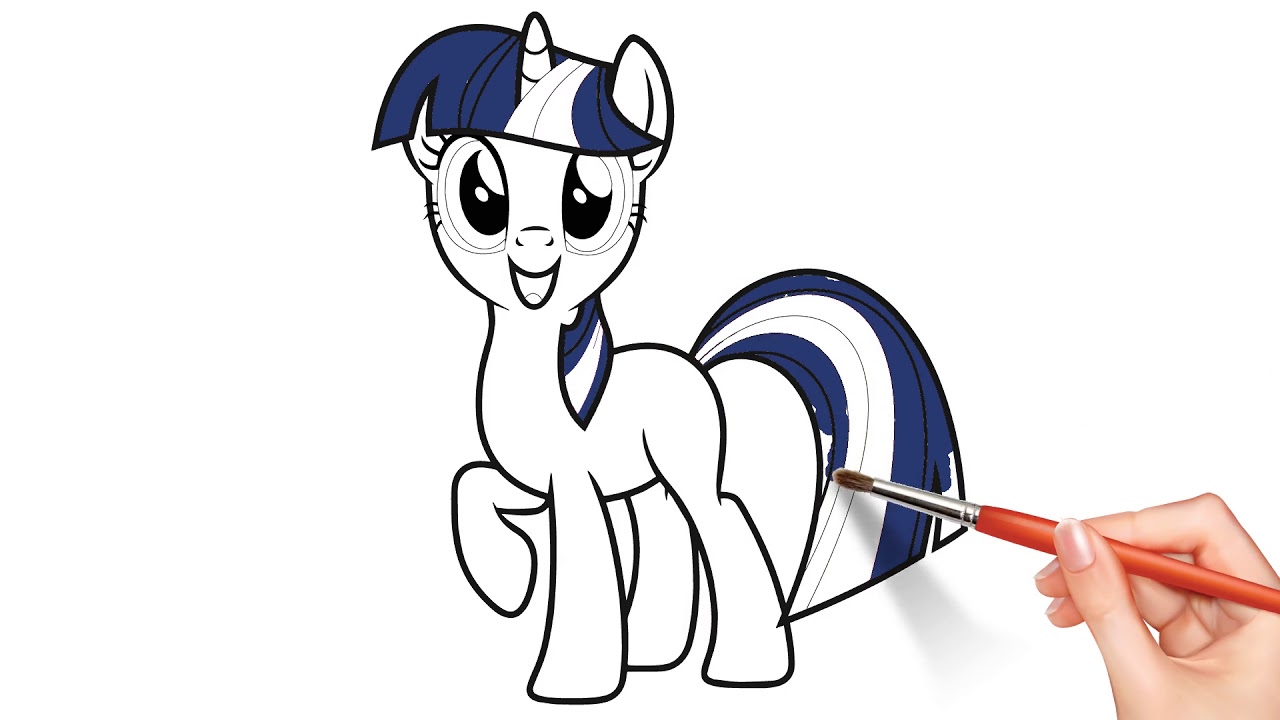 1280x720 How To Draw Twilight Sparkle My Little Pony And Color It For Kids