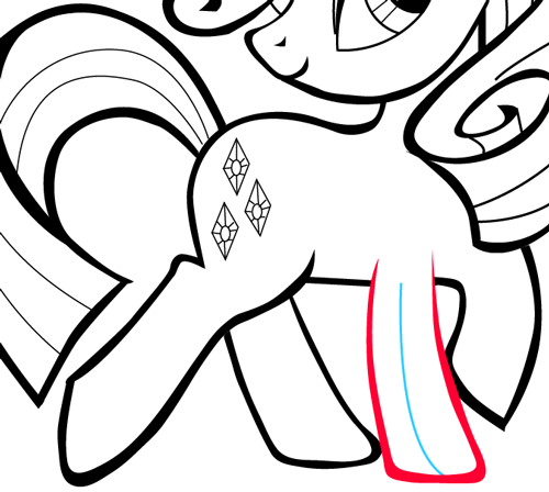 500x448 How To Draw Rarity From My Little Pony With Easy Step