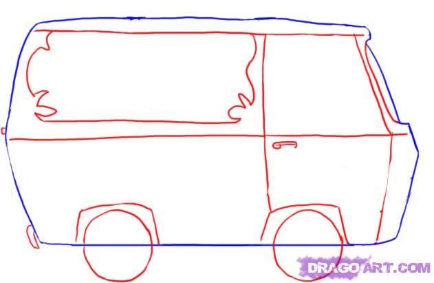 631x411 how to draw the mystery machine from scooby doo step scooby