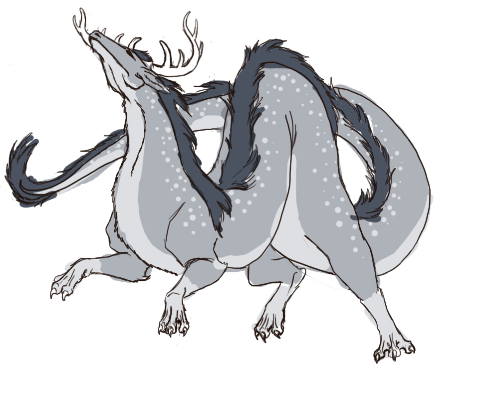 1000x800 Deer Drawing Mythical For Free Download