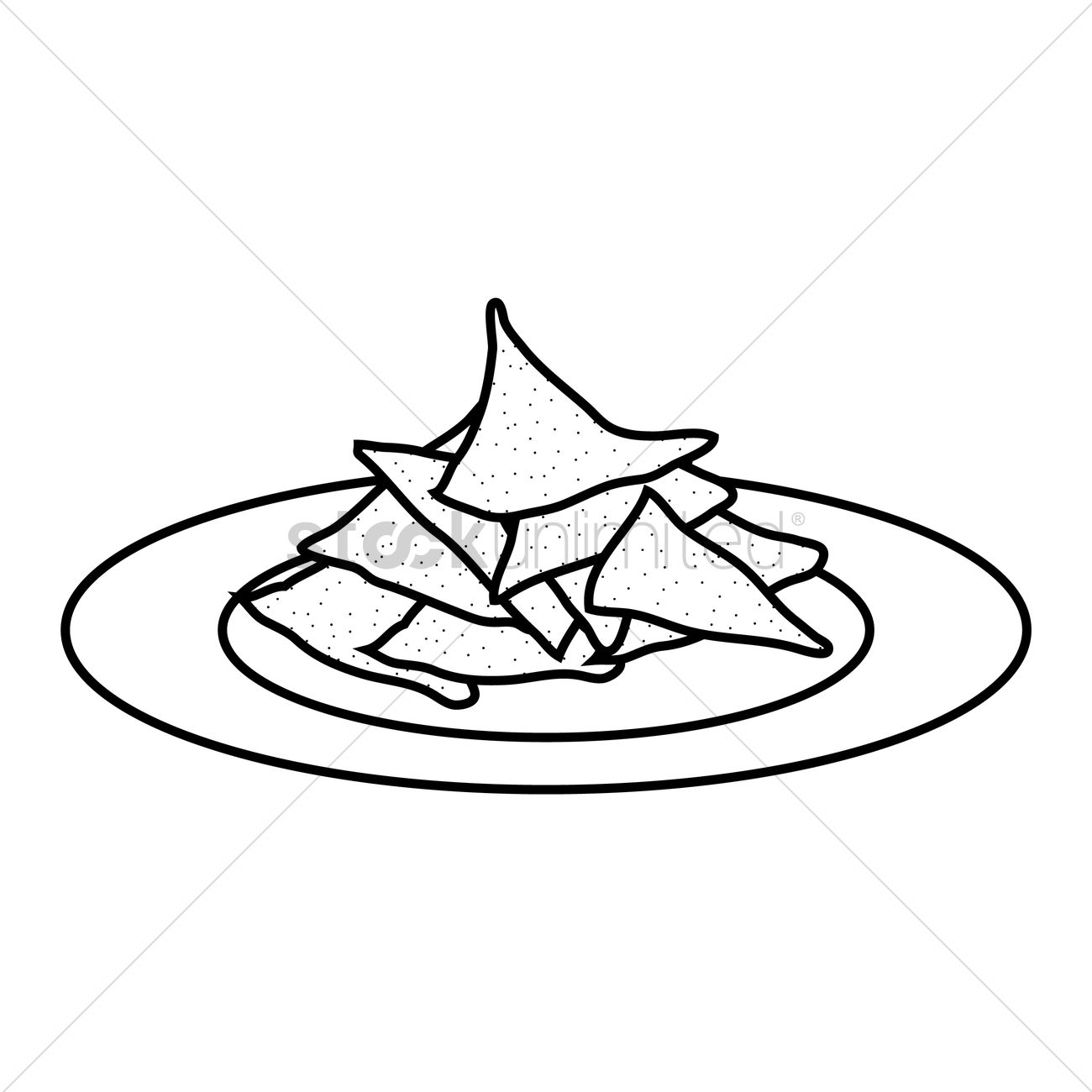 1300x1300 Nachos Vector Image