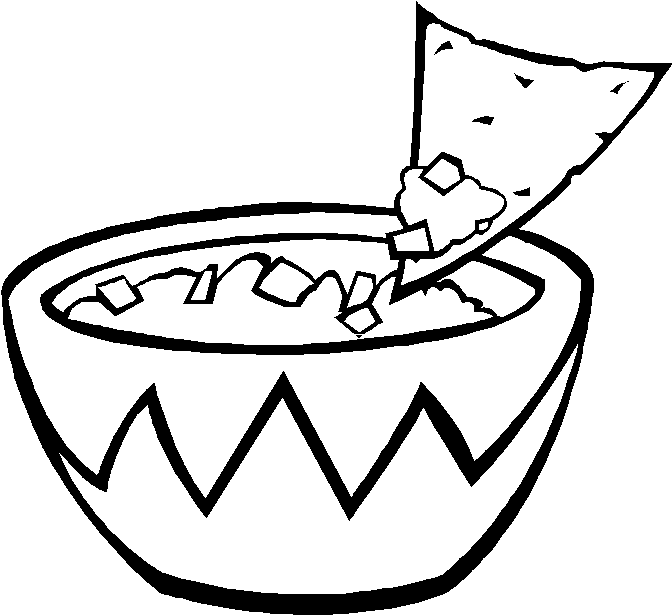 672x615 Nachos Drawing Free Download