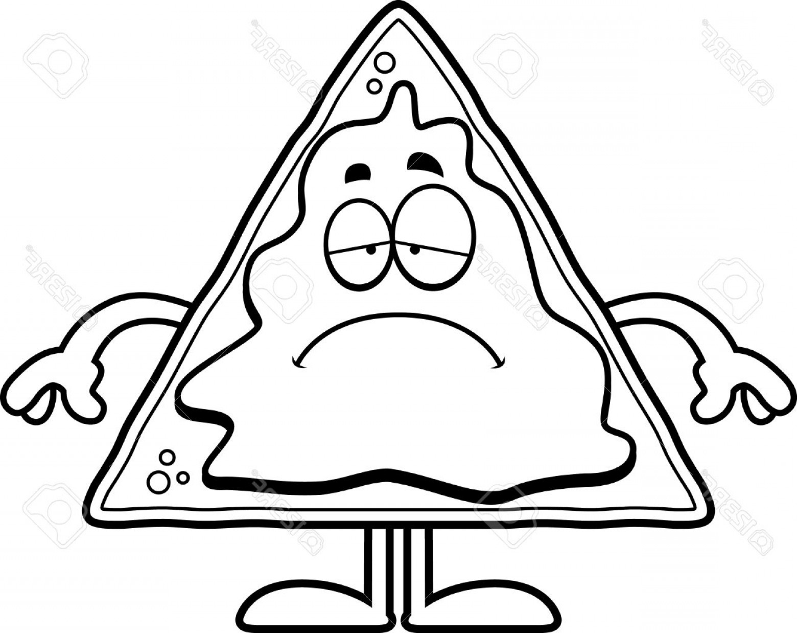 1560x1238 Photostock Vector A Cartoon Illustration Of A Nacho Chip Looking