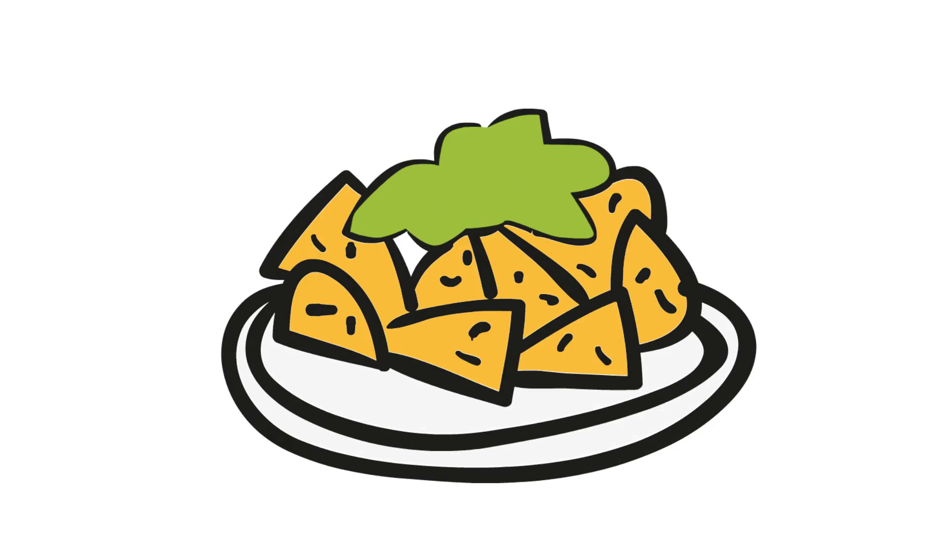 1920x1080 Snacks Nacho Cartoon Illustration Hand Drawn Animation Transparent