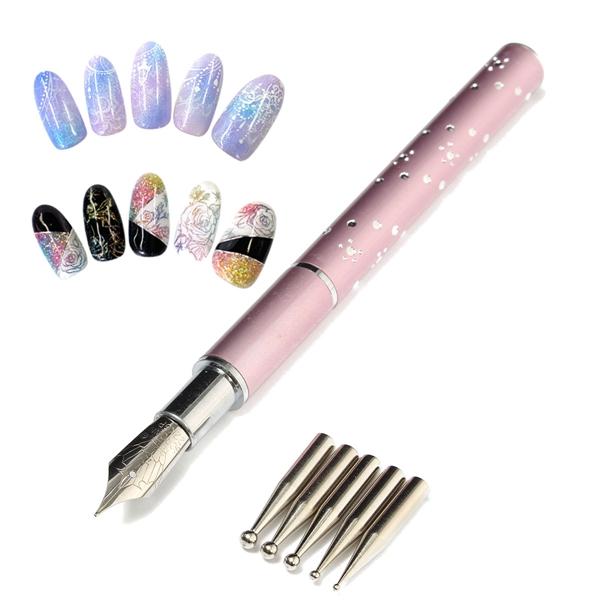 600x600 Heads Gel Flower Nail Art Design Pen Painting Drawing Set Salon