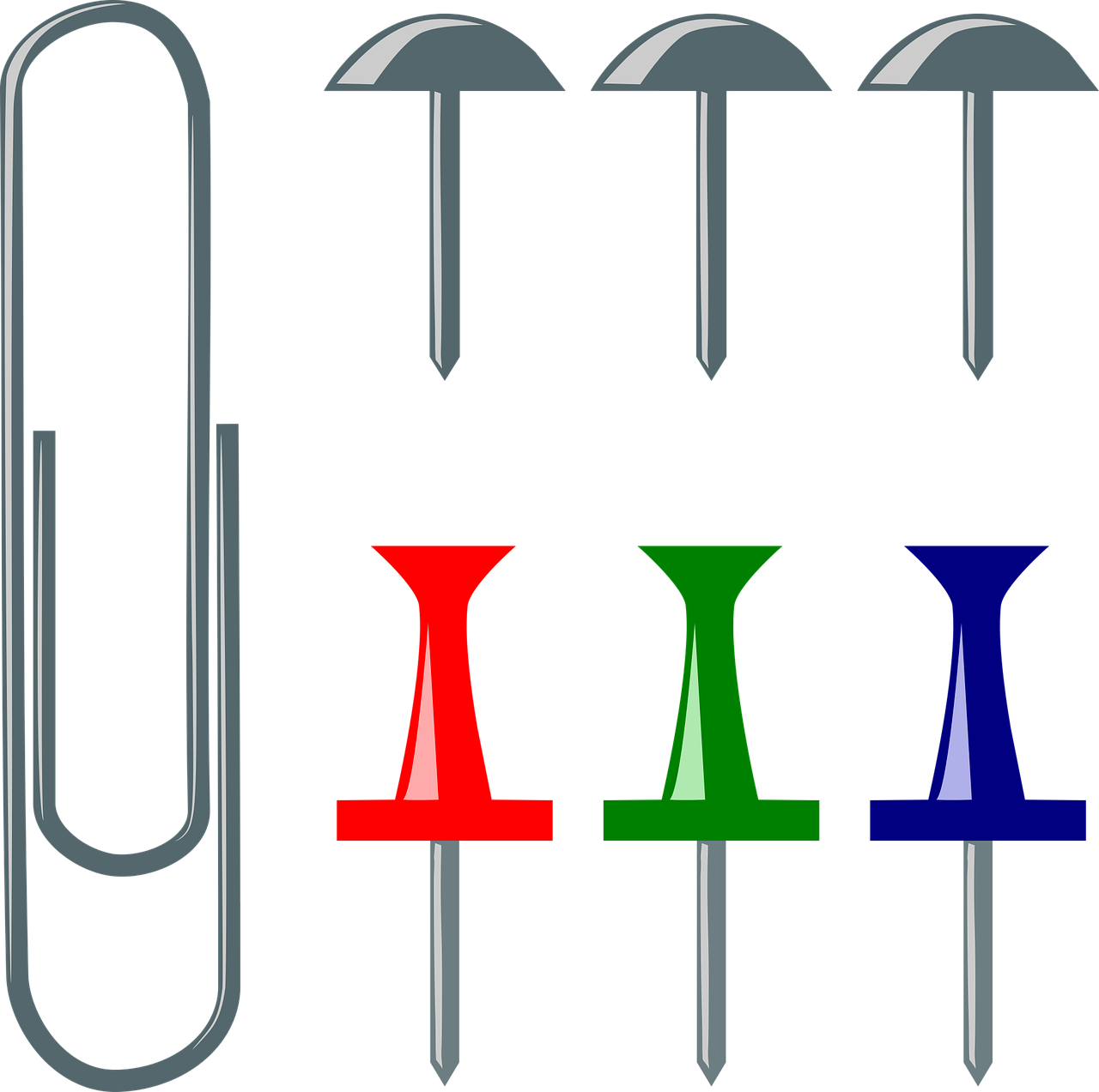 1280x1273 office, binder, drawing pin, office supplies, tacks