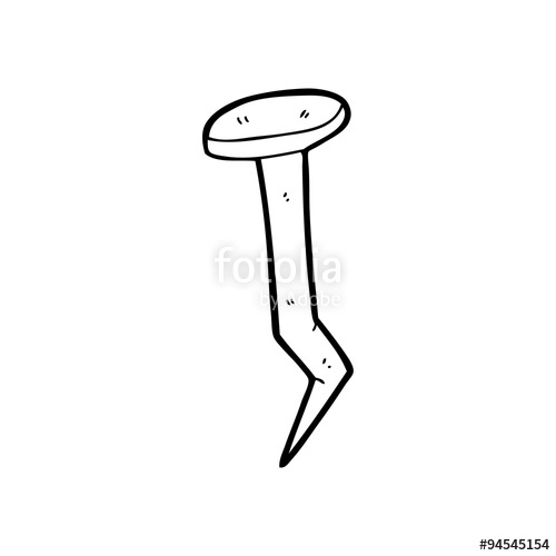 500x500 Line Drawing Cartoon Nail Stock Image And Royalty Free Vector