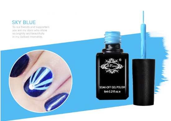 550x392 Color Gel Liner Nail Polish Drawin