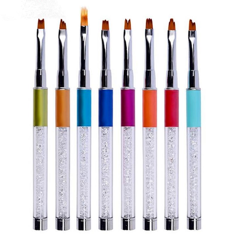 800x800 nail art brush rhinestone metal smile moon french gradient pen