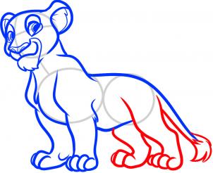 302x246 Drawing Printout How To Draw Nala From The Lion King