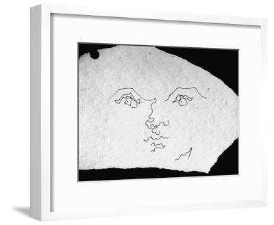 400x329 Pen And Ink Drawing Of Face, Doodled On Napkin In Restuarant