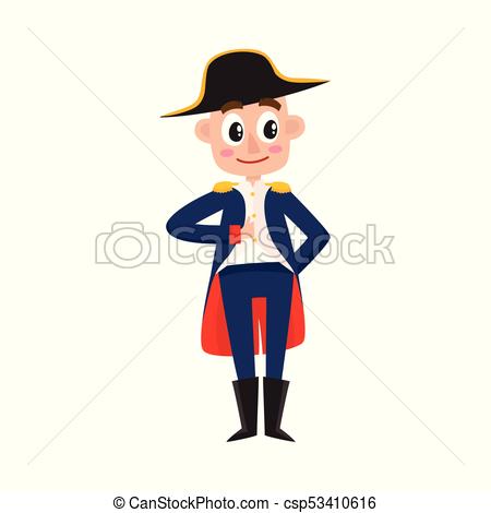 450x470 napoleon bonaparte, french historical figure, cute cartoon vector