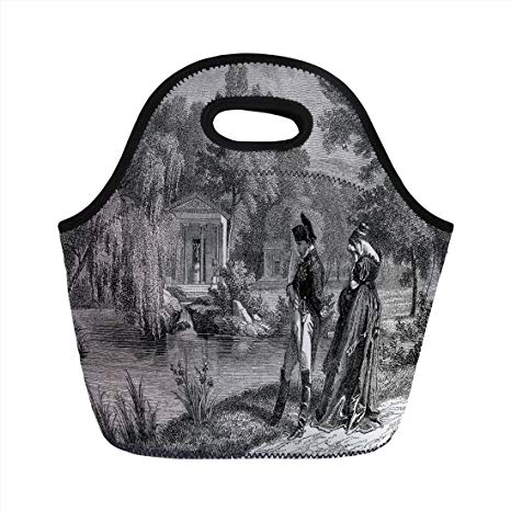 466x466 Neoprene Lunch Bag, Vintage, Historical French