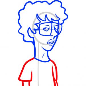 302x302 Draw Napoleon Dynamite, Step