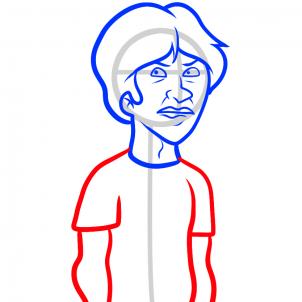 302x302 Draw Uncle R Napoleon Dynamite, Step